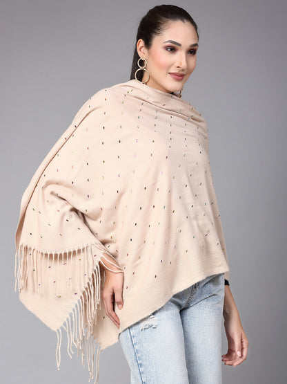 MAFADENY WINTER WRAP FAWN STOLE - COZY COMFORT IN SUBTLE ELEGANCE