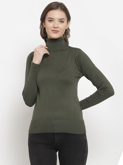 Mafadeny Winter Wear D.Green Warmed Pullover