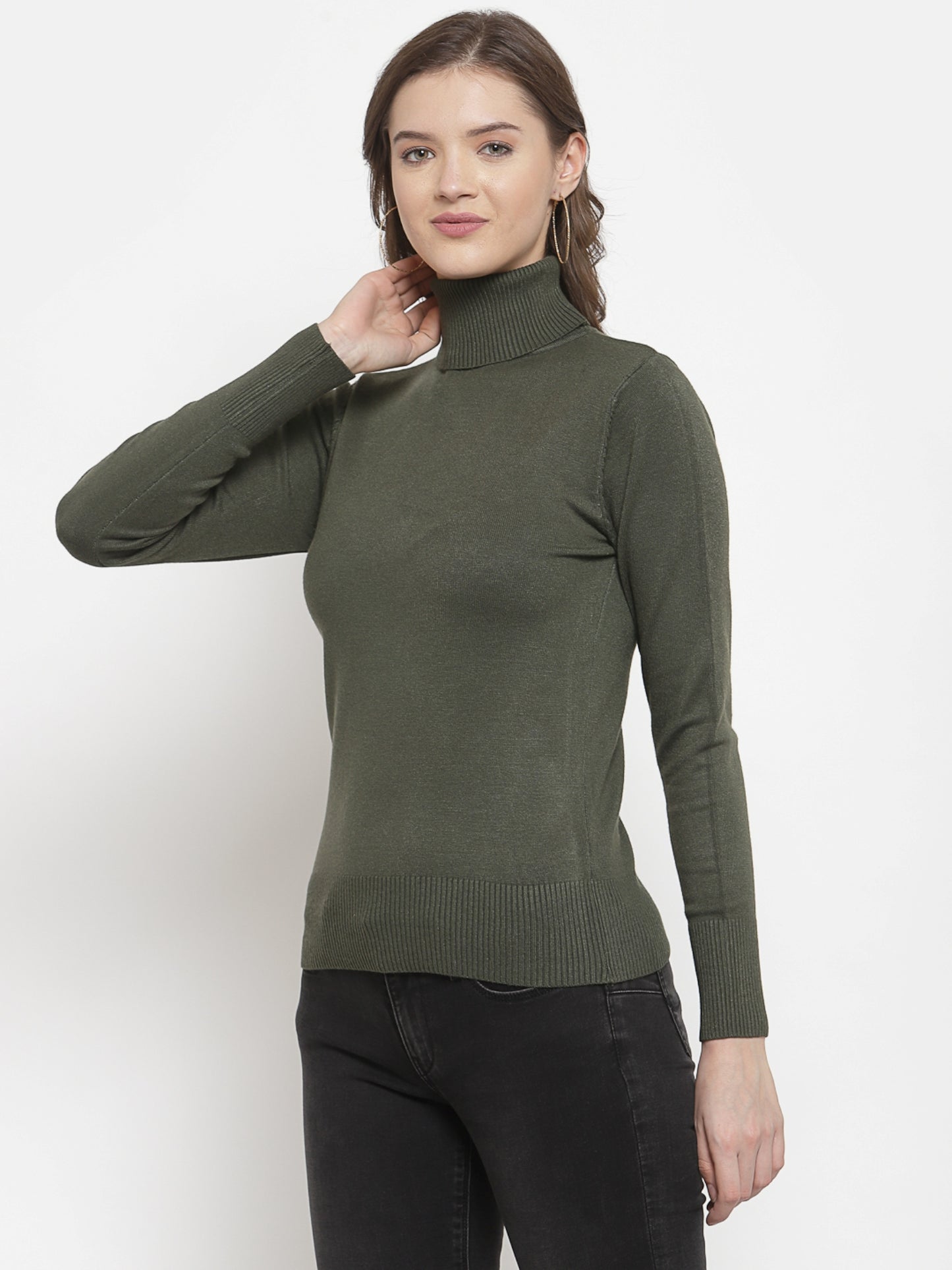 Mafadeny Winter Wear D.Green Warmed Pullover