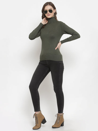 Mafadeny Winter Wear D.Green Warmed Pullover