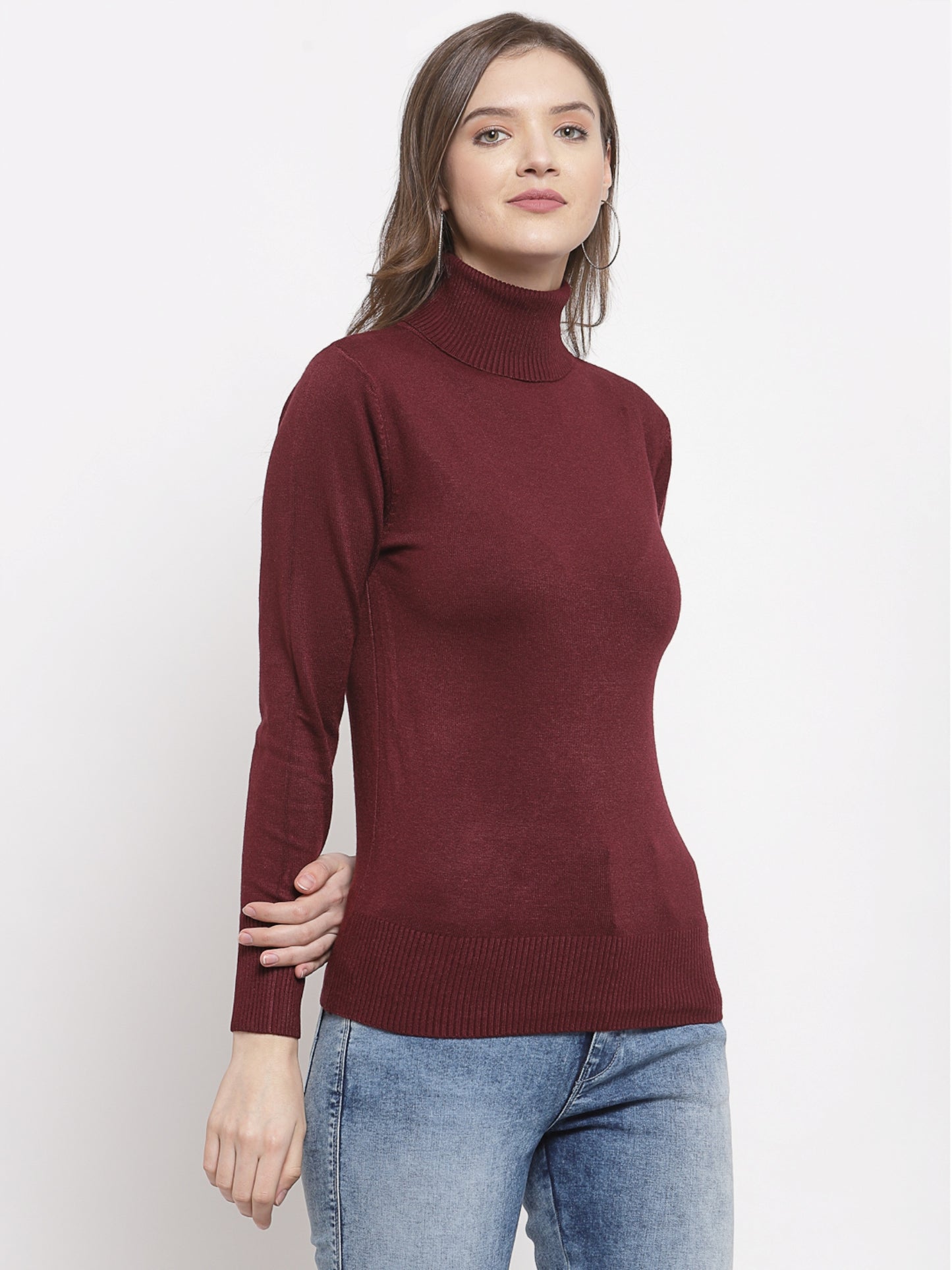 Mafadeny Winter Wear D.Wine Warmed Pullover