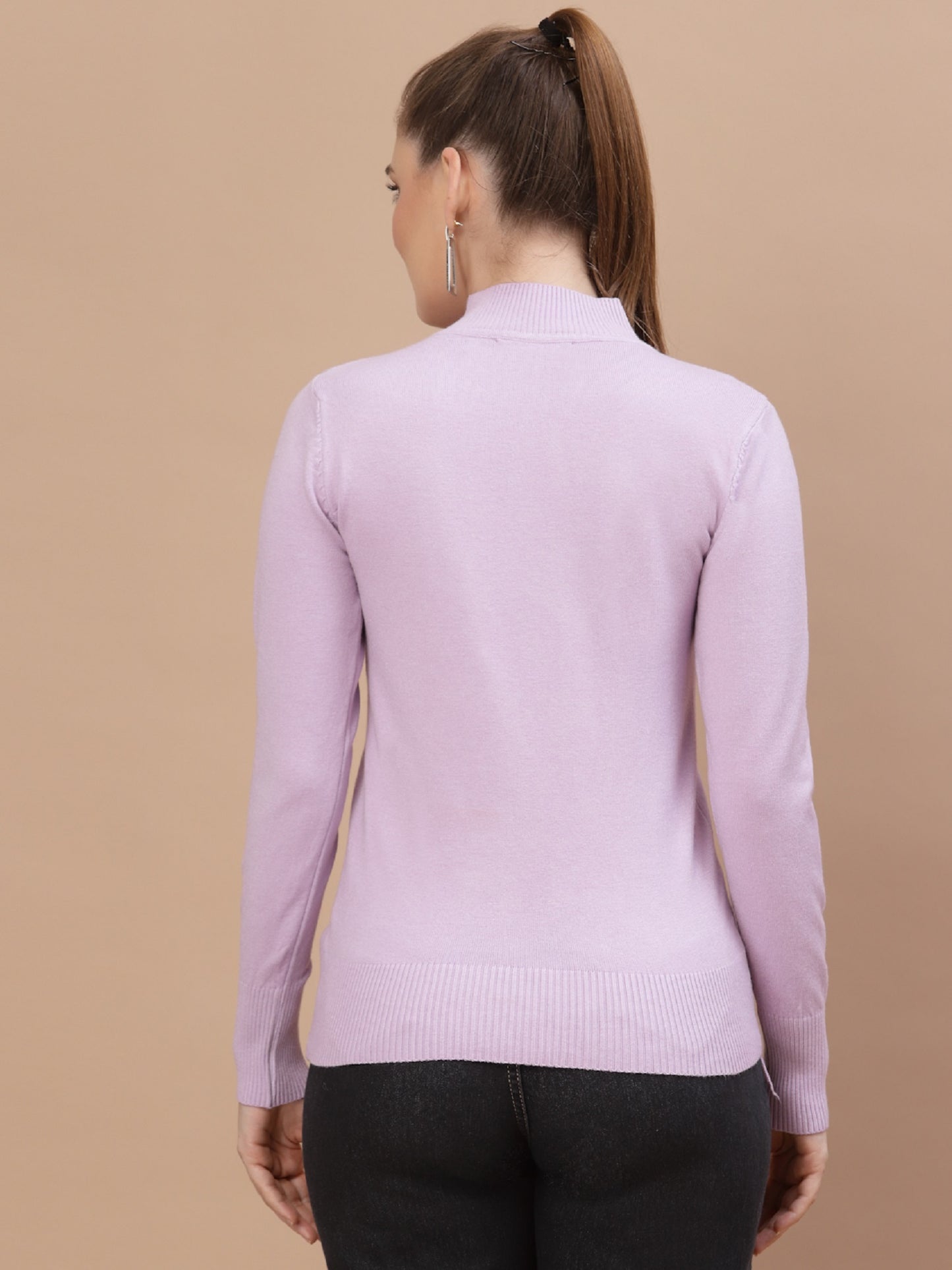 Mafadeny Winter Wear Lavender Stylish & Cosy  Pullover