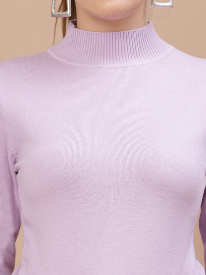 Mafadeny Winter Wear Lavender Stylish & Cosy  Pullover