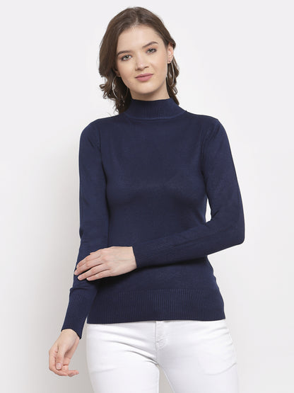 Mafadeny Winter Wear Navy Blue Stylish & Cosy  Pullover