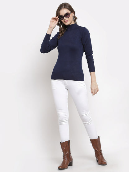 Mafadeny Winter Wear Navy Blue Stylish & Cosy  Pullover