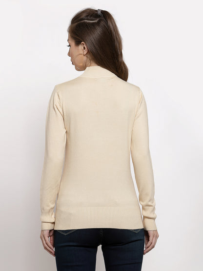 Mafadeny Winter Wear Cream Stylish Pullover