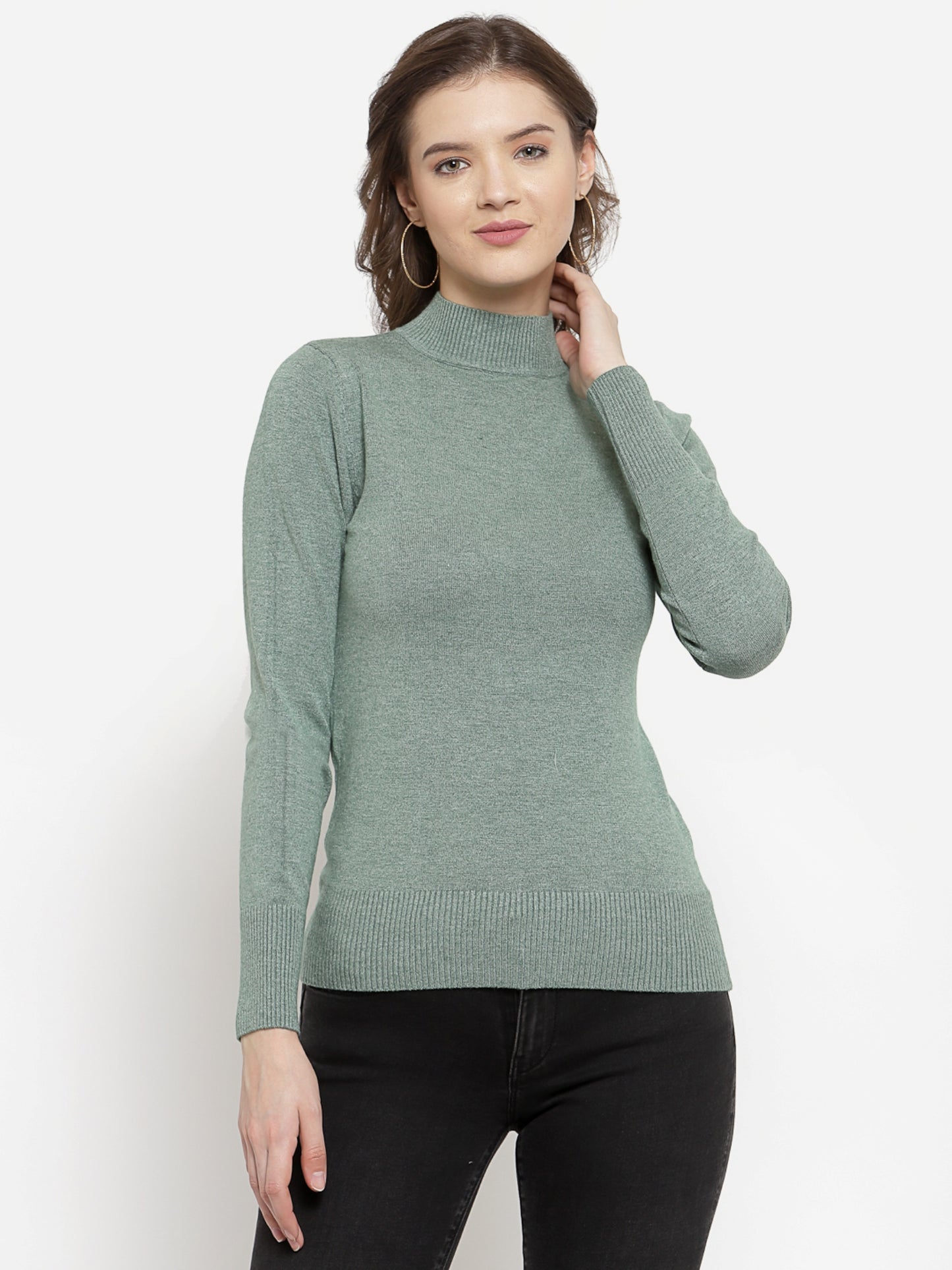 Mafadeny Winter Wear Green Stylish & Cosy  Pullover