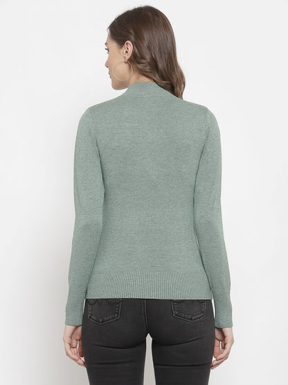 Mafadeny Winter Wear Green Stylish & Cosy  Pullover