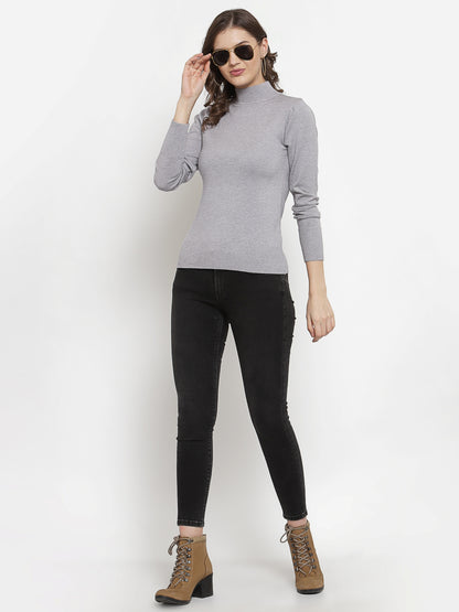 Mafadeny Winter Wear Grey Stylish & Cosy  Pullover