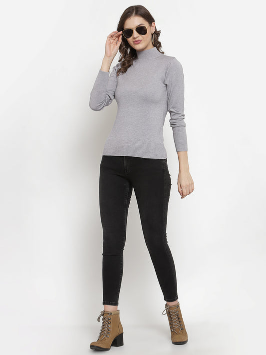 Mafadeny Winter Wear Grey Stylish & Cosy  Pullover