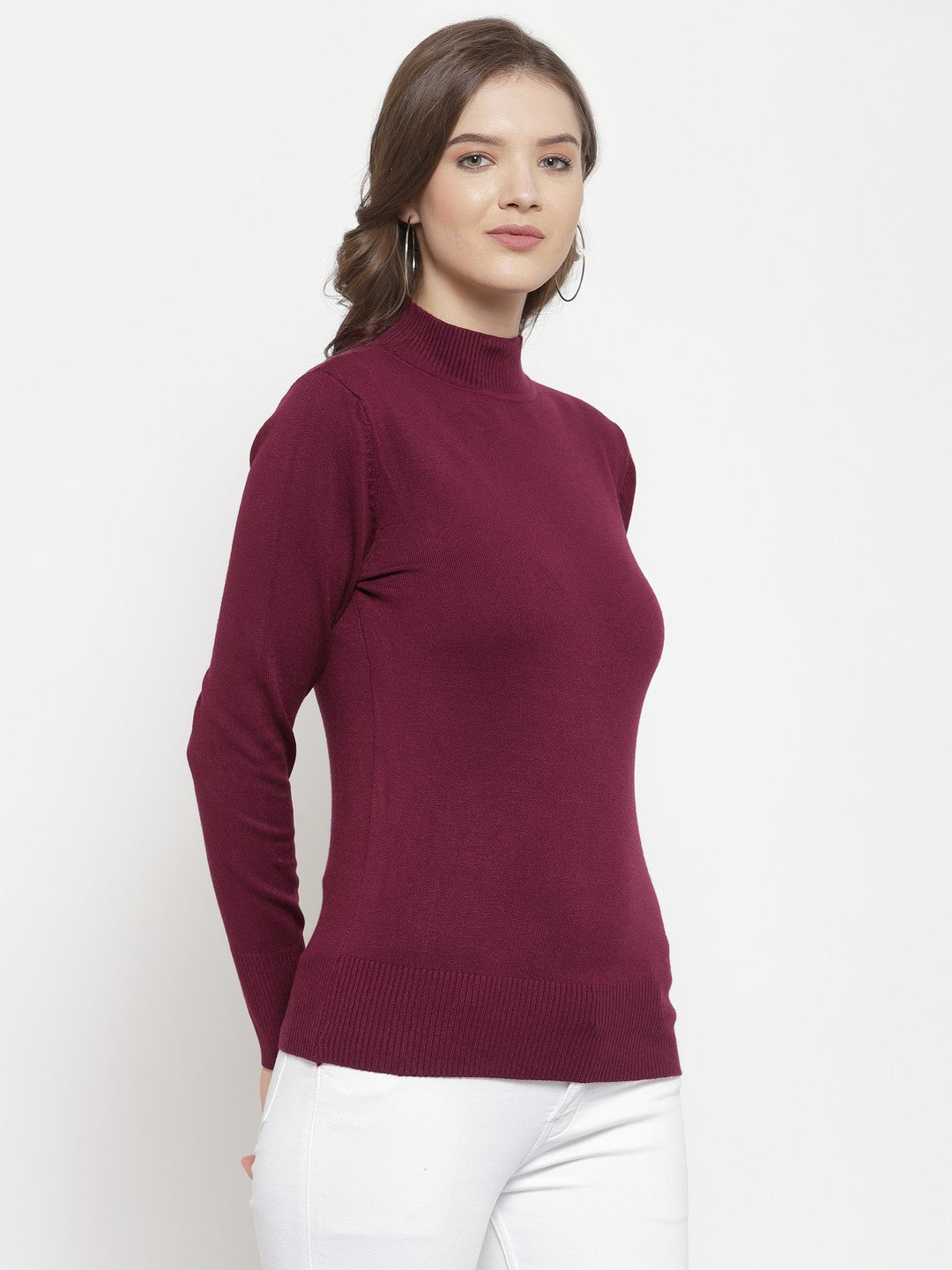 Mafadeny Winter Wear Maroon Stylish & Cosy  Pullover