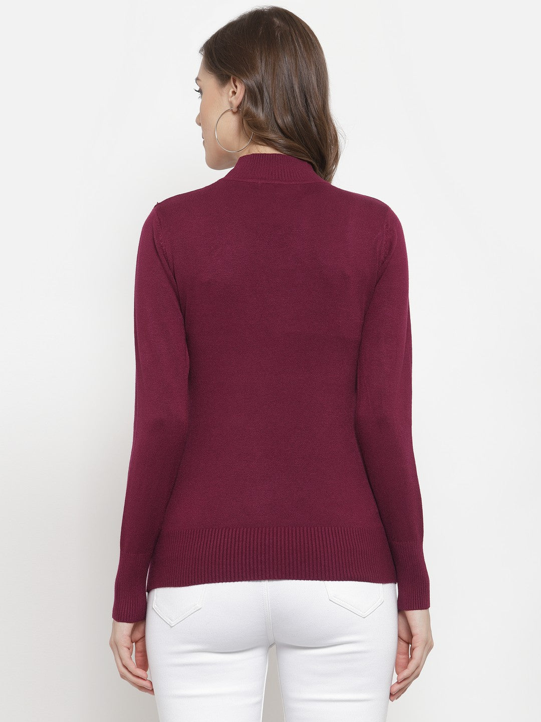 Mafadeny Winter Wear Maroon Stylish & Cosy  Pullover