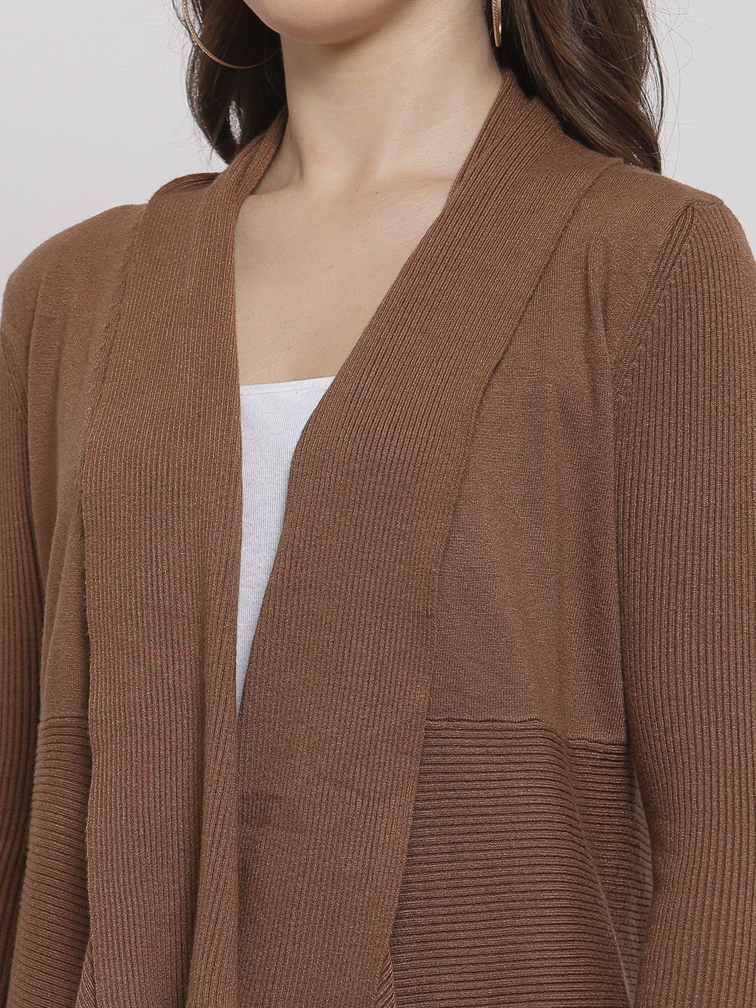 Mafadeny Women Winter Wear Camel Shrug