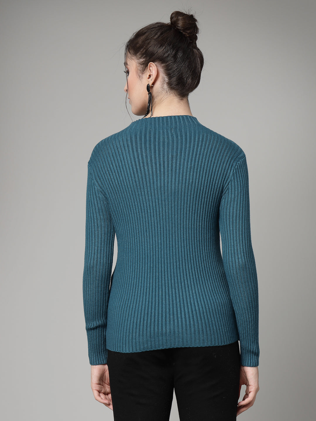 Mafadeny Winter wear Teal Blue Pullover