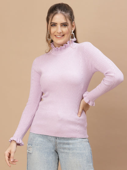 Mafadeny Winter wear Mauve Pullover