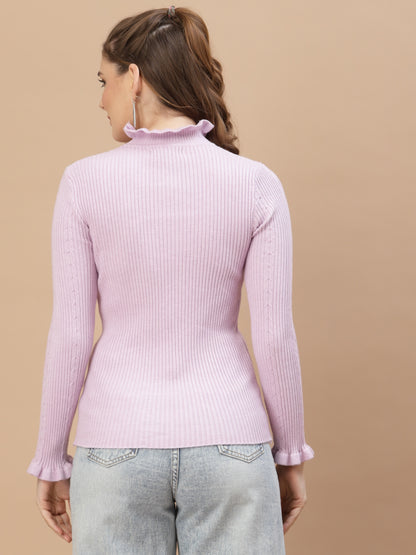 Mafadeny Winter wear Mauve Pullover