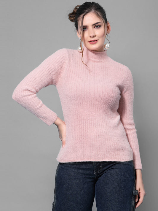 Mafadeny Winter wear Peach Stylish Pullover