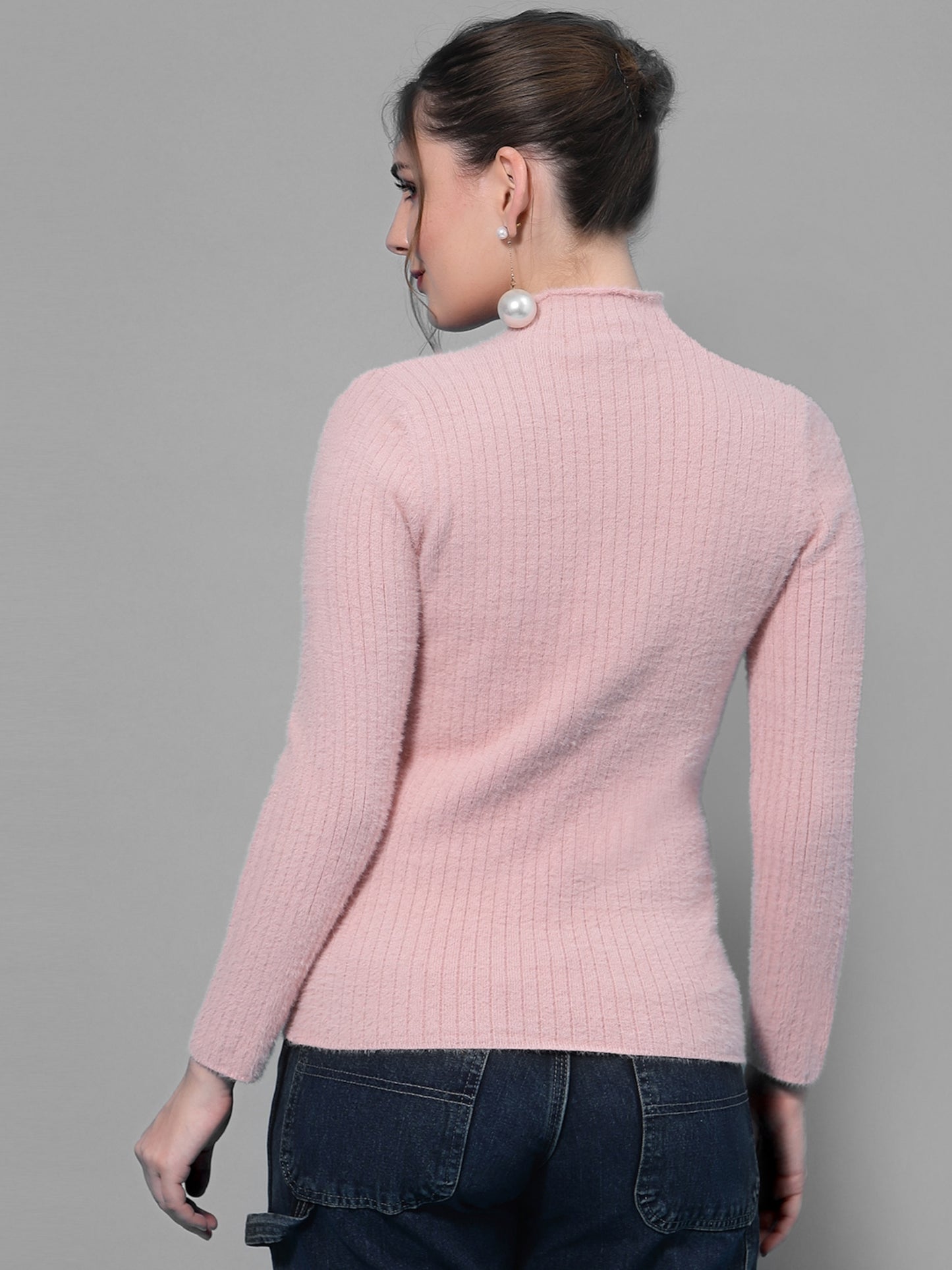 Mafadeny Winter wear Peach Stylish Pullover