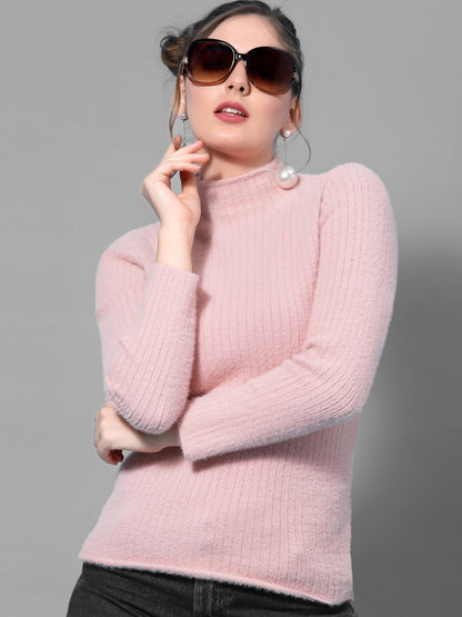 Mafadeny Winter wear Peach Stylish Pullover