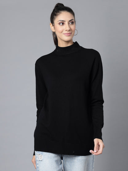 Mafadeny Winter Wear Black Stylish & Cosy  Pullover