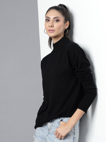 Mafadeny Winter Wear Black Stylish & Cosy  Pullover