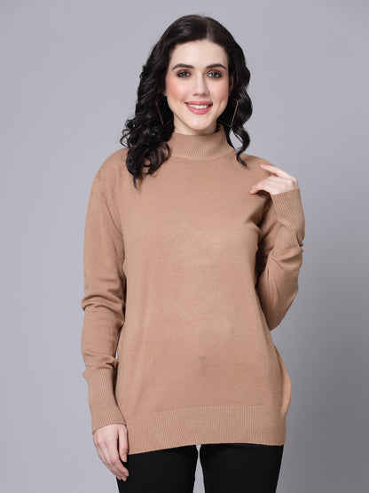 Mafadeny Winter Wear Camel Stylish & Cosy  Pullover