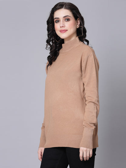 Mafadeny Winter Wear Camel Stylish & Cosy  Pullover