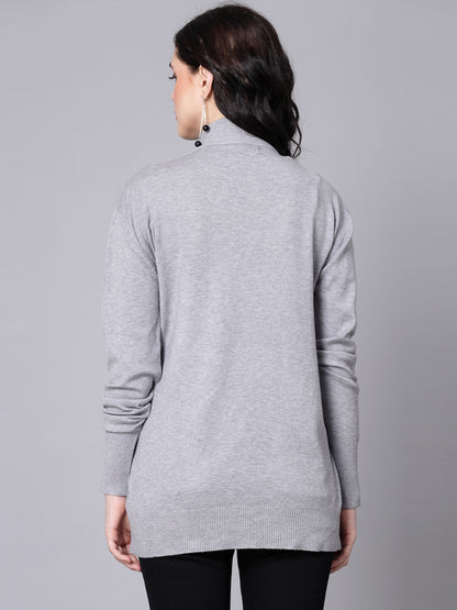 Mafadeny Winter Wear Grey Stylish & Cosy  Pullover