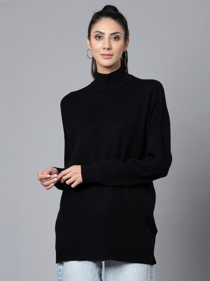 Mafadeny Winter Wear Black Stylish & Cosy  Pullover