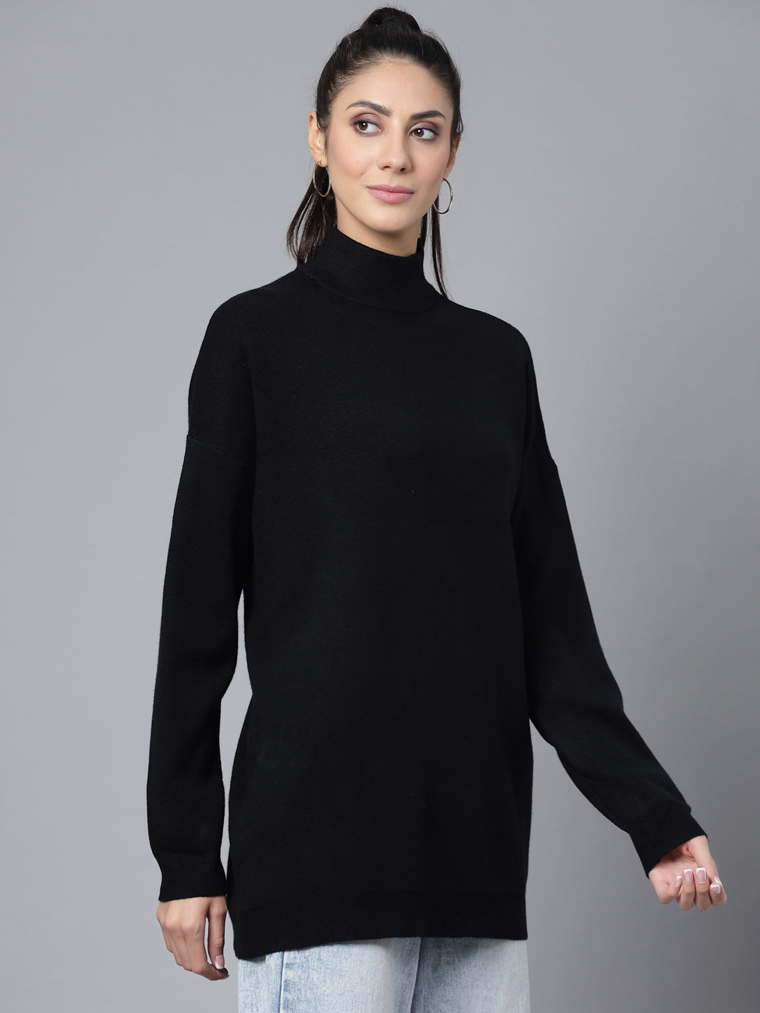 Mafadeny Winter Wear Black Stylish & Cosy  Pullover