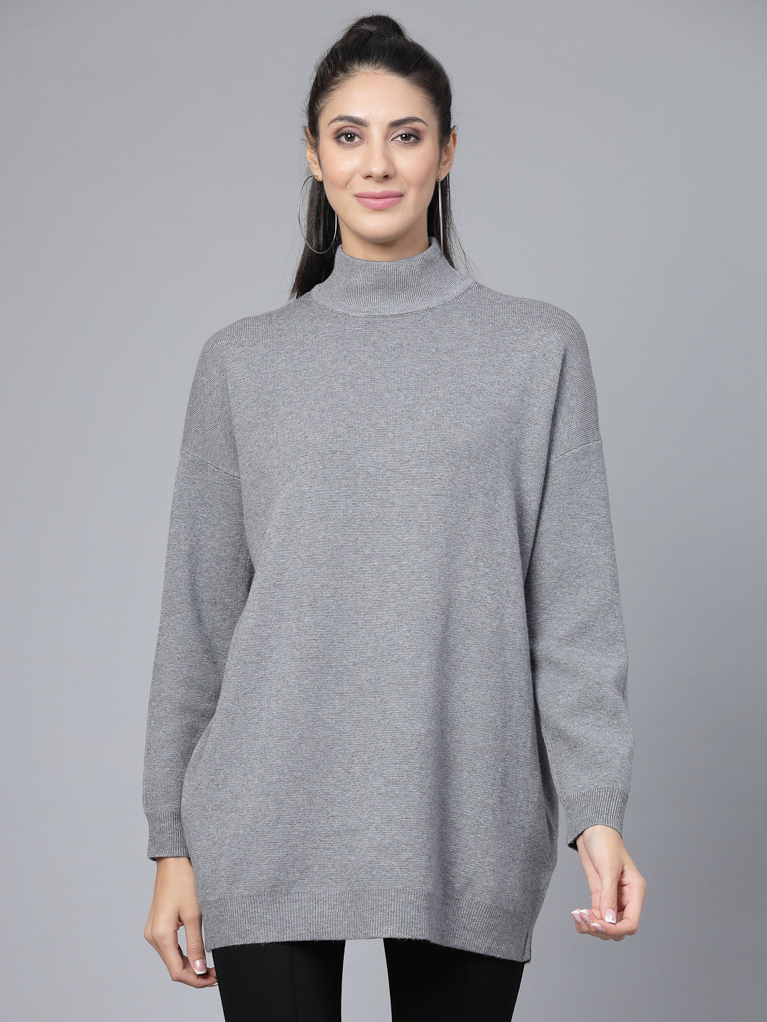 Mafadeny Winter Wear Grey Stylish & Cosy  Pullover