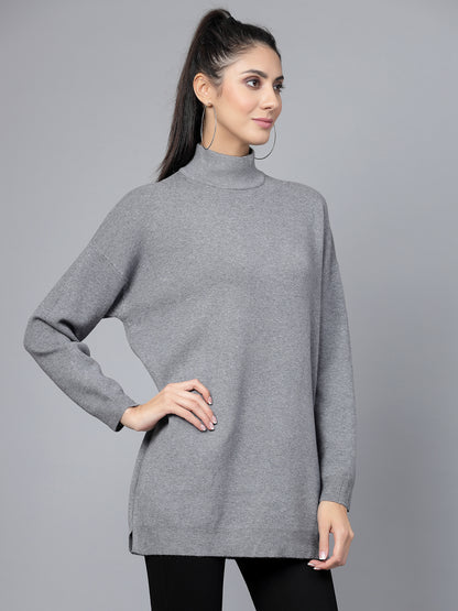 Mafadeny Winter Wear Grey Stylish & Cosy  Pullover