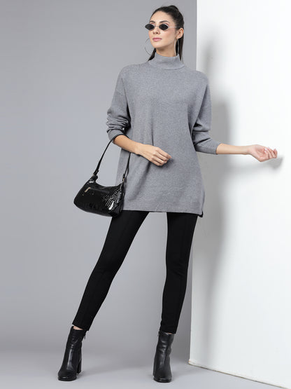 Mafadeny Winter Wear Grey Stylish & Cosy  Pullover