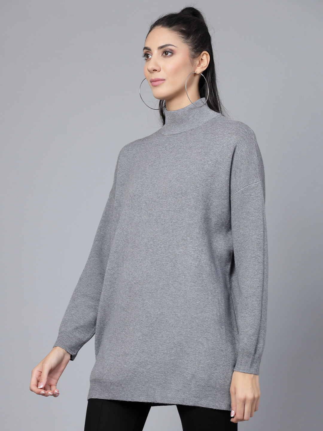 Mafadeny Winter Wear Grey Stylish & Cosy  Pullover