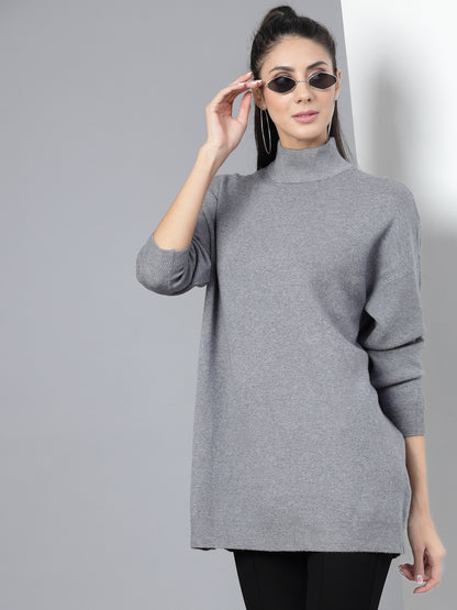 Mafadeny Winter Wear Grey Stylish & Cosy  Pullover