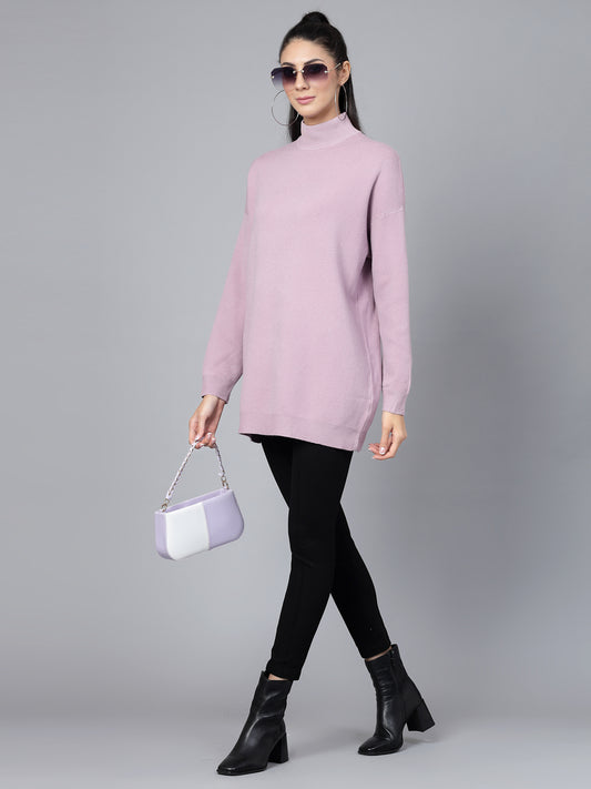 Mafadeny Winter Wear Mauve Stylish & Cosy  Pullover