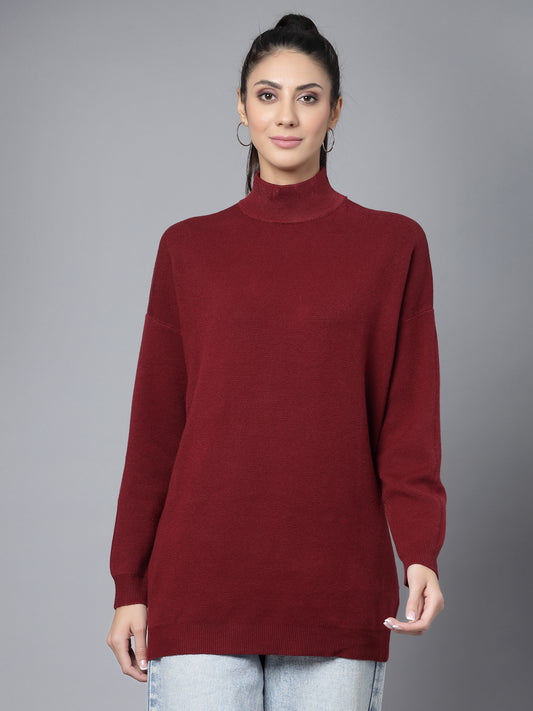 Mafadeny Winter Wear Mehroon Stylish & Cosy  Pullover