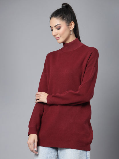 Mafadeny Winter Wear Mehroon Stylish & Cosy  Pullover