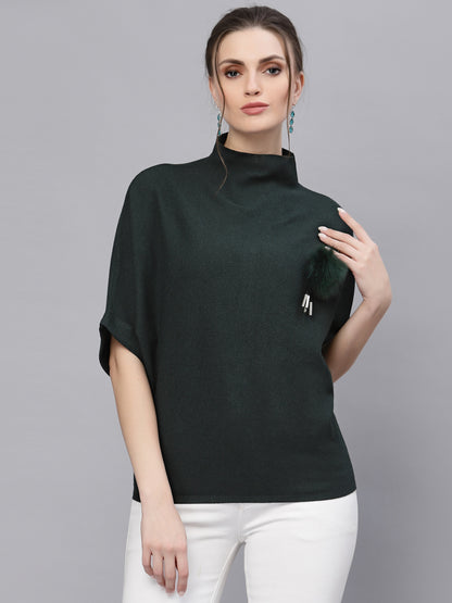 Mafadeny Women Green Pullover