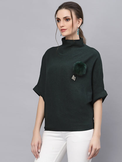 Mafadeny Women Green Pullover