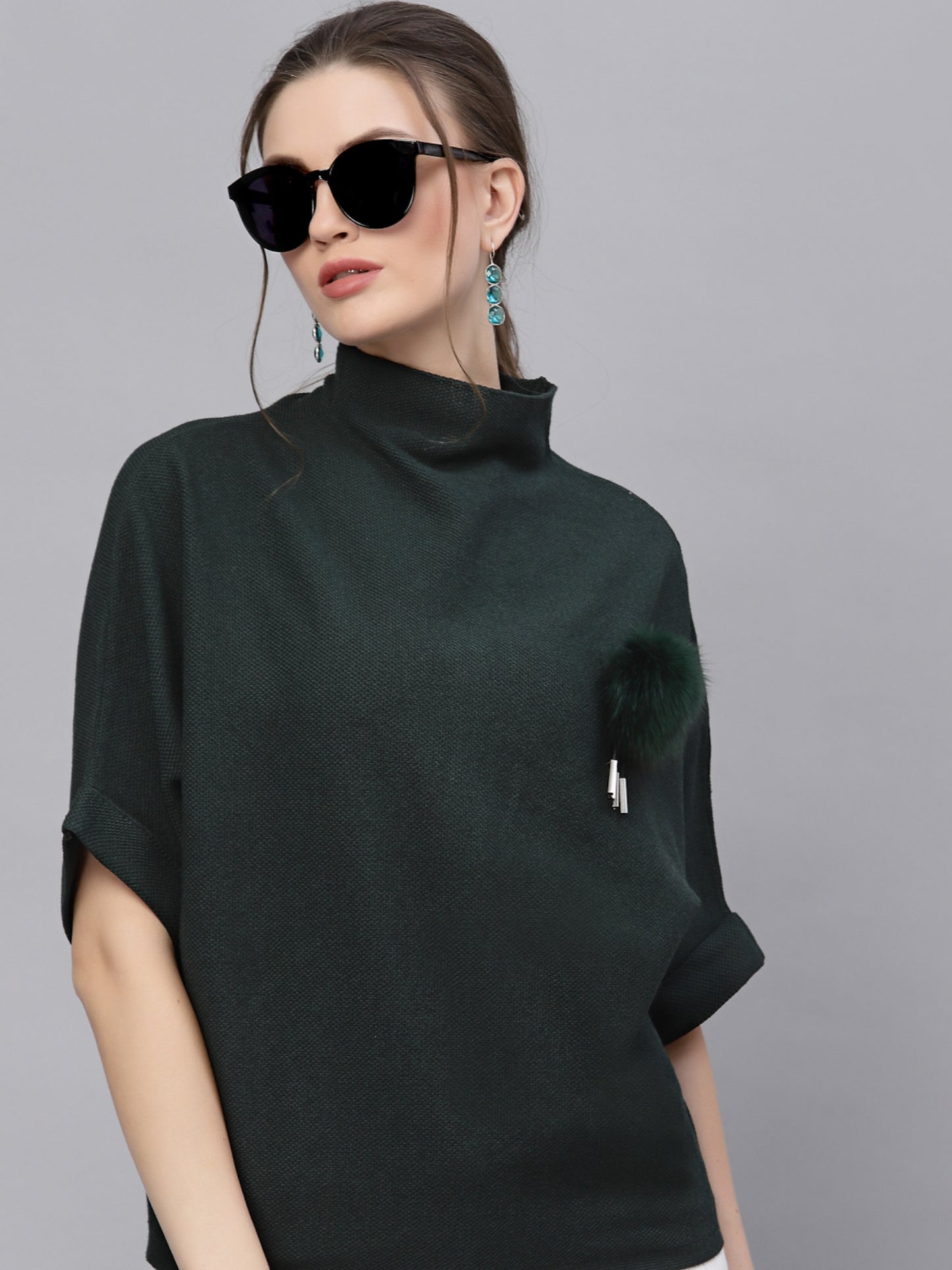 Mafadeny Women Green Pullover