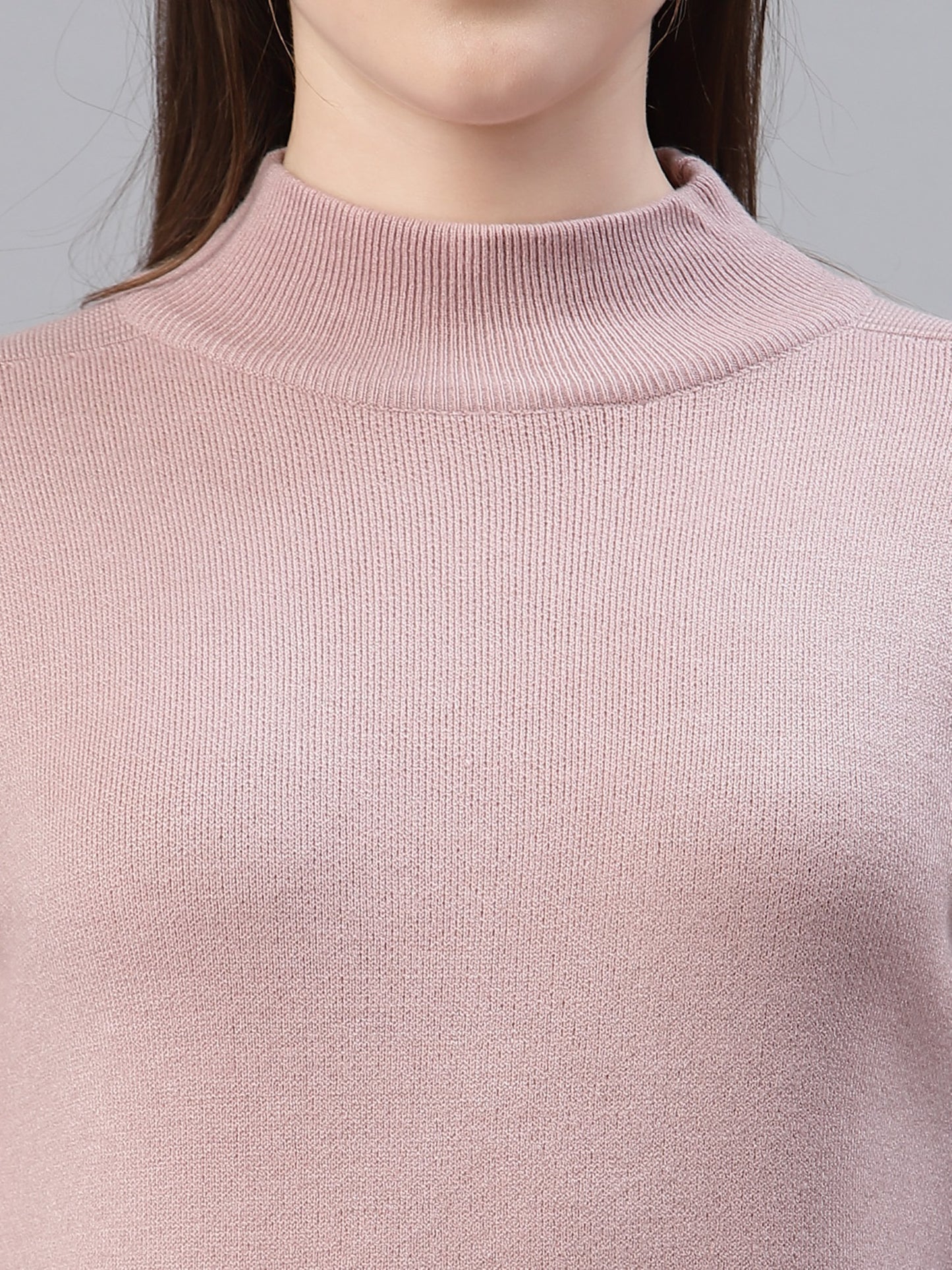 Mafadeny Women Peach-Coloured & Black Pullover