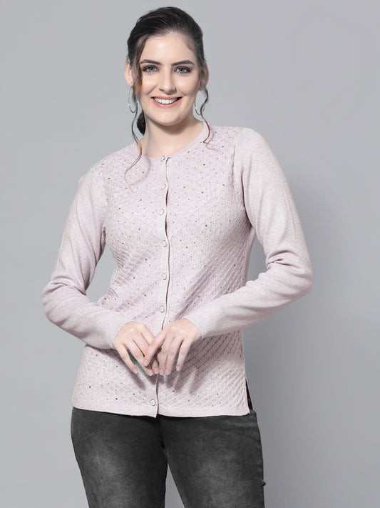 Mafadeny Women Mouse Cardigan with Embellished Detail