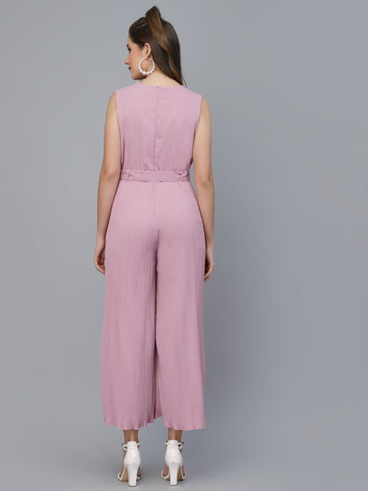 Mafadeny V-Neck Basic Jumpsuit