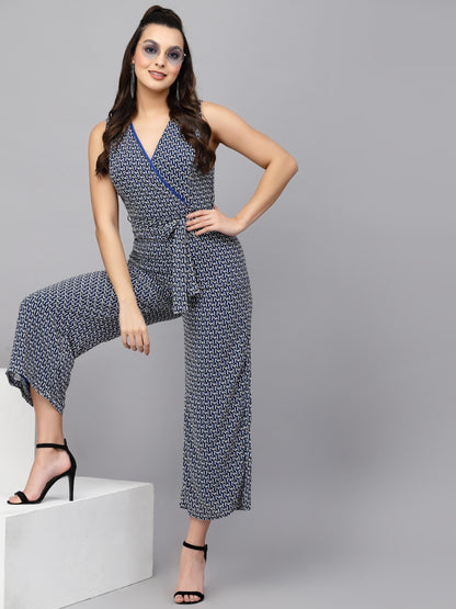 Mafadeny V-Neck Basic Jumpsuit