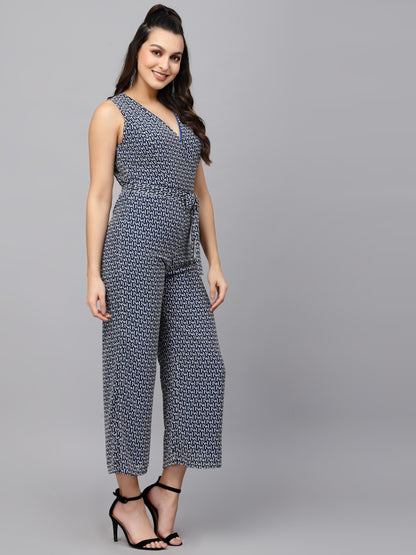 Mafadeny V-Neck Basic Jumpsuit