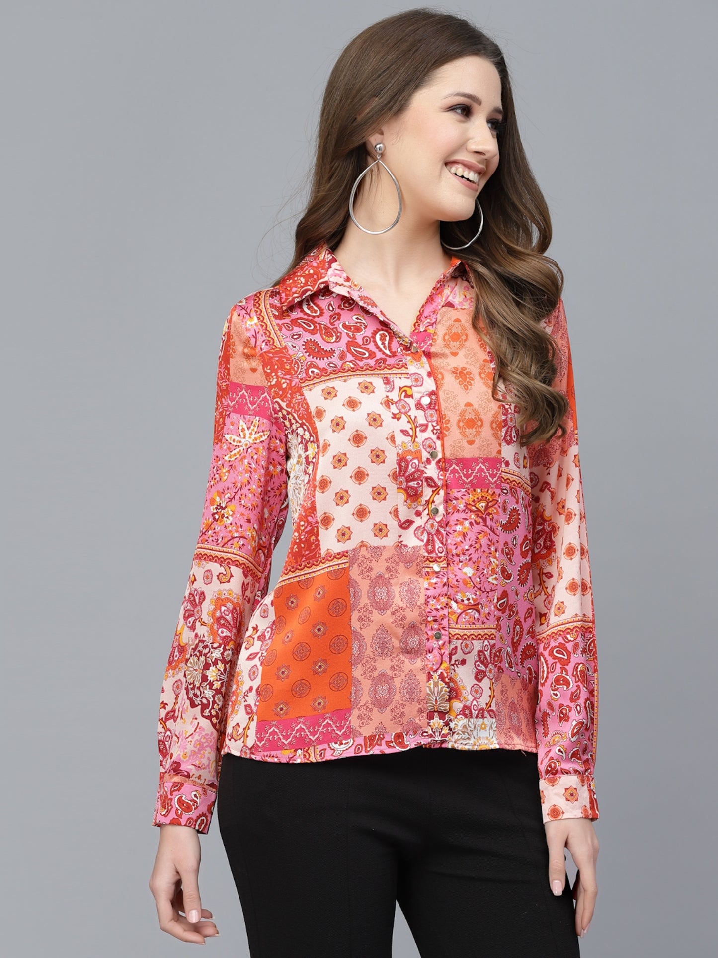 Mafadeny Ethnic Motifs Printed Casual Shirt