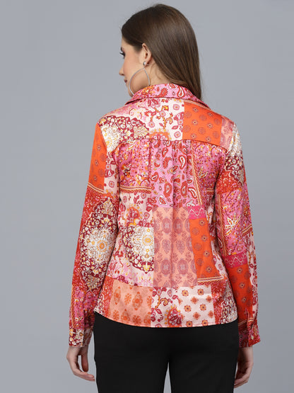 Mafadeny Ethnic Motifs Printed Casual Shirt