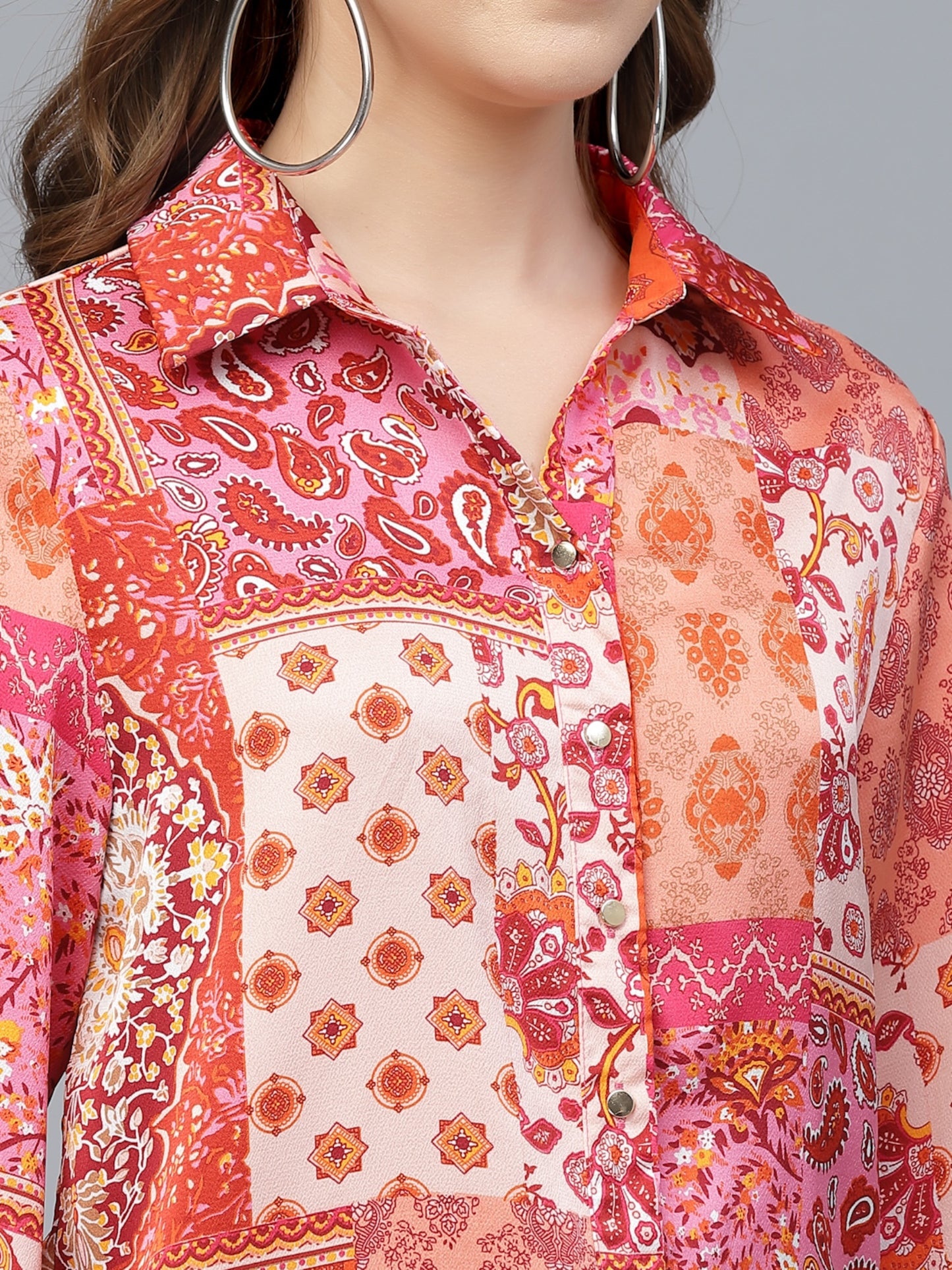 Mafadeny Ethnic Motifs Printed Casual Shirt