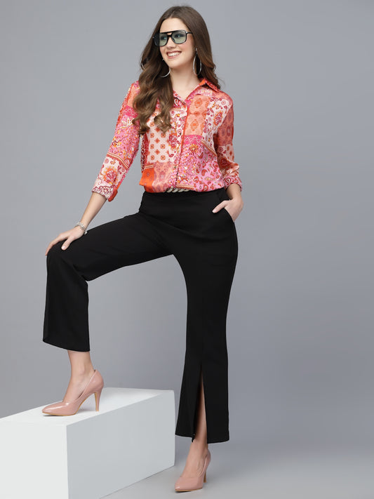 Mafadeny Ethnic Motifs Printed Casual Shirt